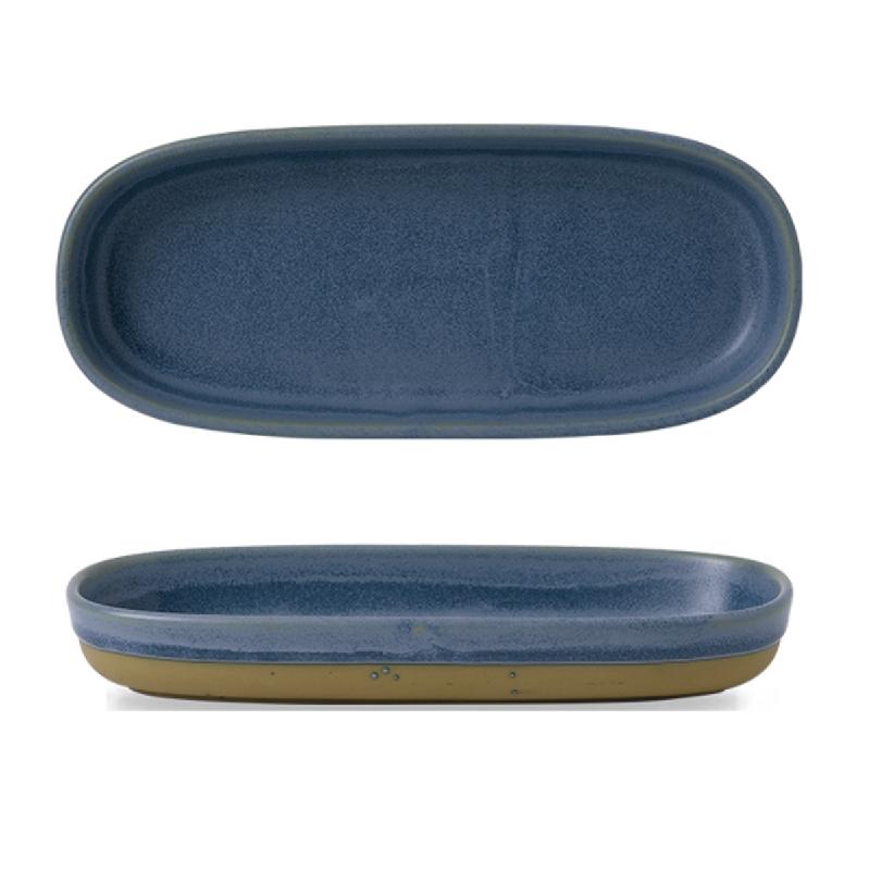 PLAT À PARTAGER RECTANGULAIRE BLEU PORCELAINE 23 CM EMERGE CHURCHILL