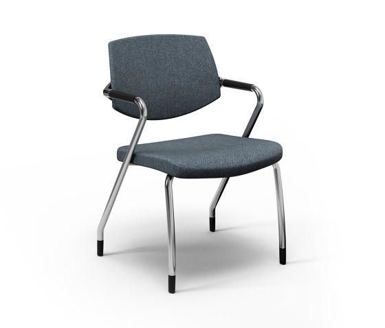 20163350 - Eura Conference - Fauteuils à quatre pieds avec structure en tube et revêtement surpiqué - Fantoni_0