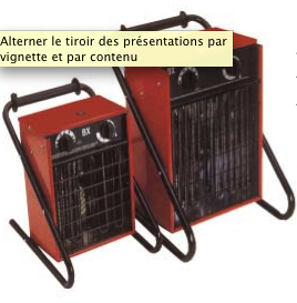 Aérothermes mobiles électriques - Gamme BX - Puissance 2 à 15 kW - Thermostat réglable de 0° à 35°C_0