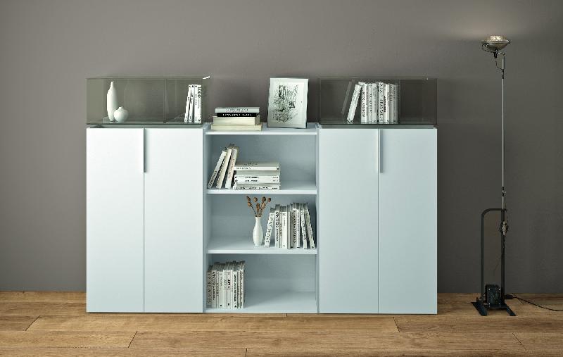 Armoire à portes battantes Segno - Dellarovere. - Blanc, Basse_0