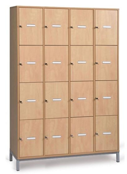 Armoire professeur 16 portes pleines - structure mélaminé non feu M3 - serrure avec 2 clés - garantie 10 ans_0