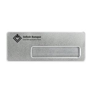 Badge aluminium 7 x 2,5 cm (+tampographie ta31) référence: ix321502_0