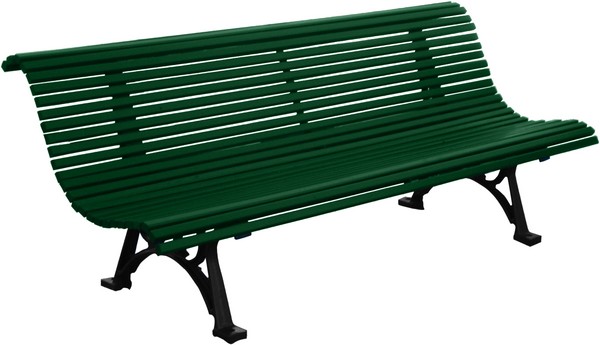 Banc Héritage - 2000mm - Structure en fonte d'acier et lames en chêne PEFC_0