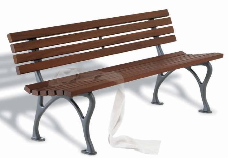 Banc norcor stresa bois fonte d'acier_0