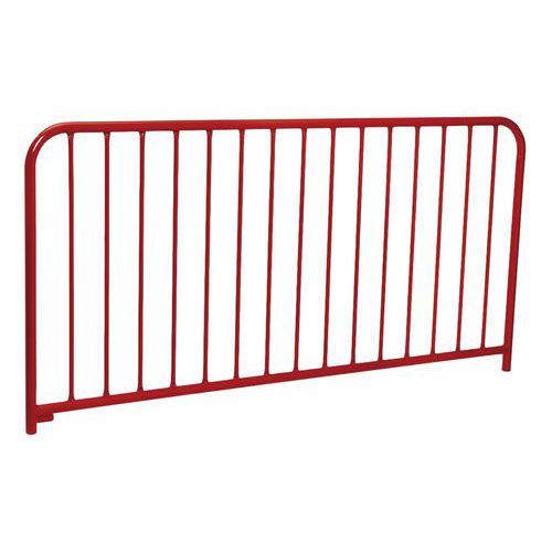 BARRIÈRE À BARREAUX 2 M - GALVA ROUGE FONCÉ 3004 - PROCITY