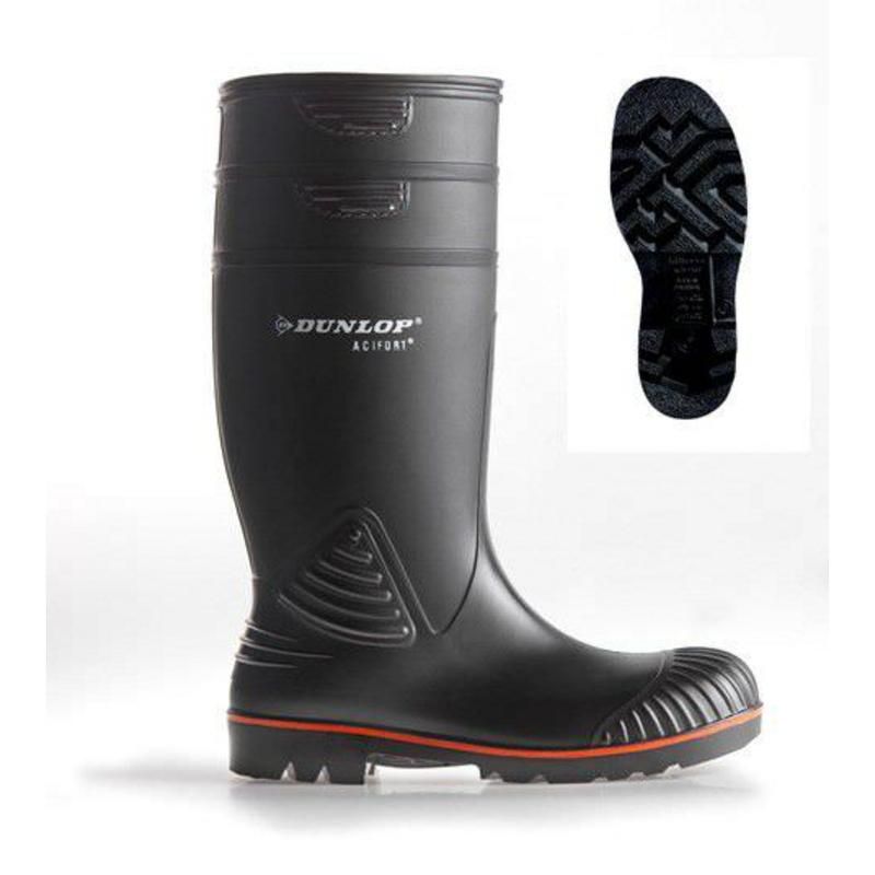 BOTTE DUNLOP S5 ACIFORT 41 TIGE PVC NOIR