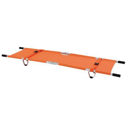 BRANCARD PLIANT EN 4 SUR LA LONGUEUR ET LA LARGEUR AVEC HOUSSE ORANGE - HOLTEX