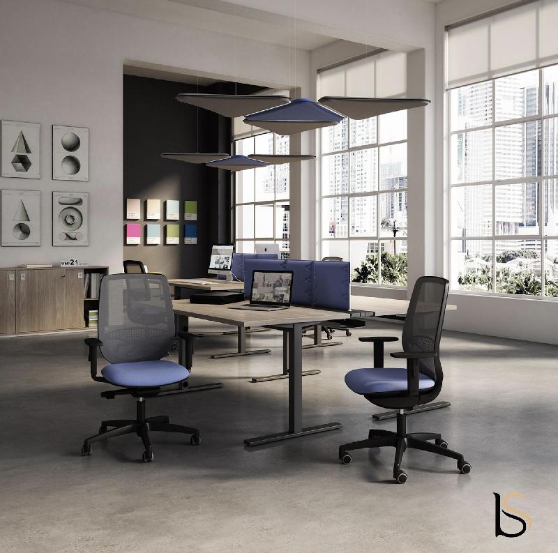 Bureau droit Idea Tube - Quadrifoglio - 140, Blanc, Chêne moyen_0