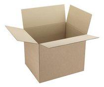 CAISSE AMÉRICAINE KRAFT BRUN SIMPLE CANNELURE H 40 X L 40 X P 50 CM - LOT DE 20