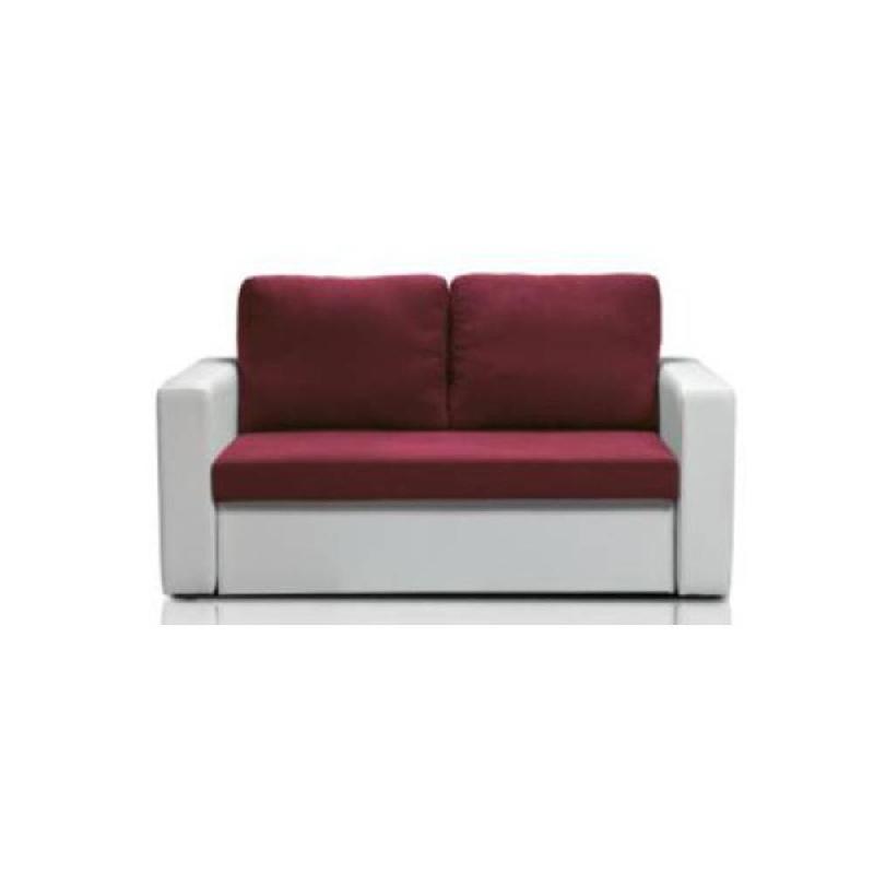 Canapé fixe ALTUS 2 places bi-matière prune et blanc - design moderne et confortable_0