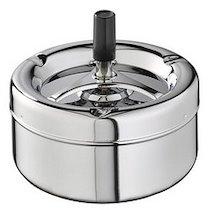 CENDRIER ROTATIF KLASSIKER, ARGENT / NOIR - LOT DE 2