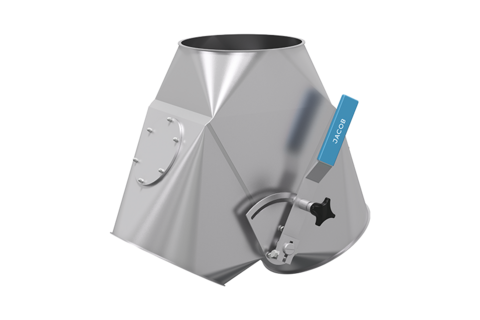 Distributeur 2 voies 60° symétrique - commande manuelle - clapet intérieur étanche - diamètres 100 à 300 mm - JACOB_0