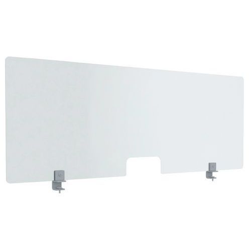 ECRAN BUREAU KE COVID VERRE TREMPÉ+OUVERTURE ÉP. 5 MM H/L 60X160 CM - CLEN