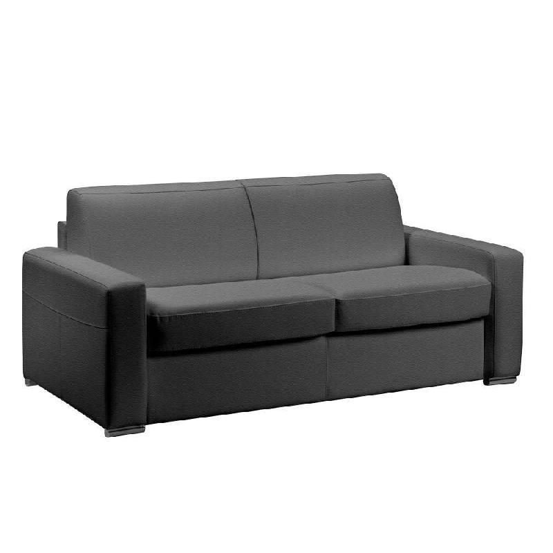 Canapé-lit convertible EXPRESS MASTER - Couchage 140x197cm - Matelas 18cm - Sommier à lattes RENATONISI - Polyuréthane gris graphite_0