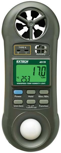 THERMO-HYGROMÈTRE, ANÉMOMÈTRE ET LUXMÈTRE - EXT45170
