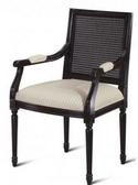 Fauteuil Jacob - assise rembourrée et dossier canné - chaise de restaurant_0