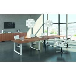 Grande table de réunion rectangulaire X7 - Officity - haut de gamme_0