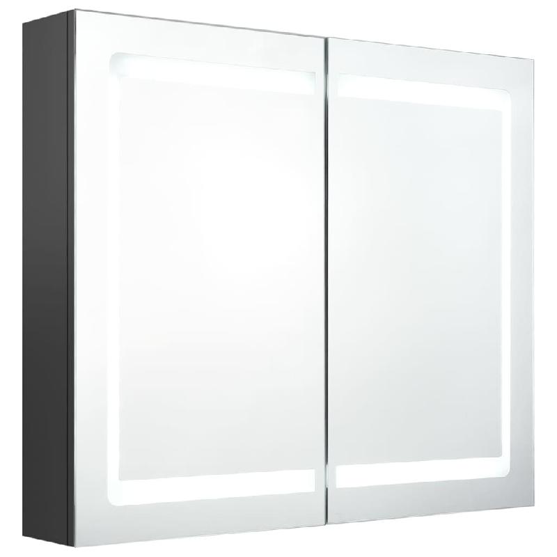Helloshop26 - Armoire de salle de bain à miroir led 80 x 12 x 68 cm gris 02_0006600 - 3000362947767_0