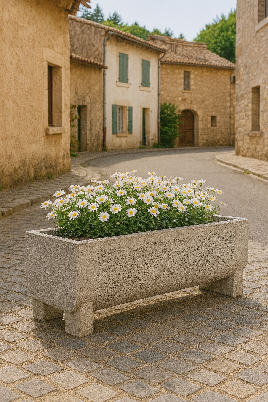 Jardinière pour collectivités rectangulaire en béton - article 360_0