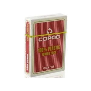 JEU DE CARTES POKER COPAG 100% PLASTIQUE JUMBO ROUGE