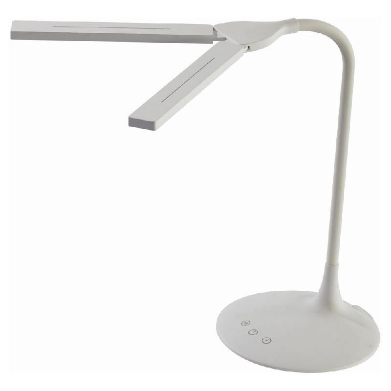 LAMPE DE BUREAU LED TWIN - PUISSANCE 6W - DUREE 25 000H - SANS FIL RECHARGEABLE PAR USB - BLANC