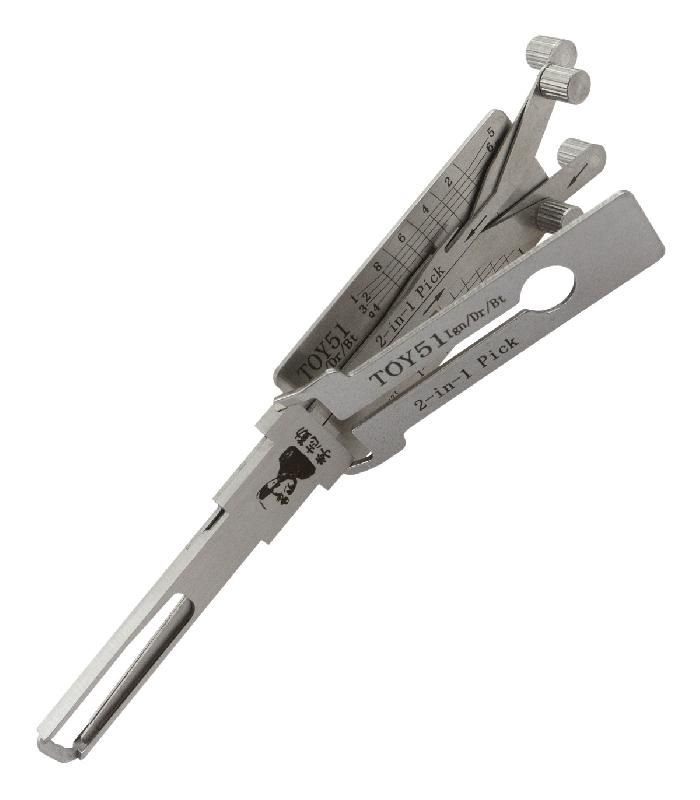 Lishi TOY51 / VA8 - Crocheteur et décodeur 2-en-1 Mr Li pour serrures automobiles_0