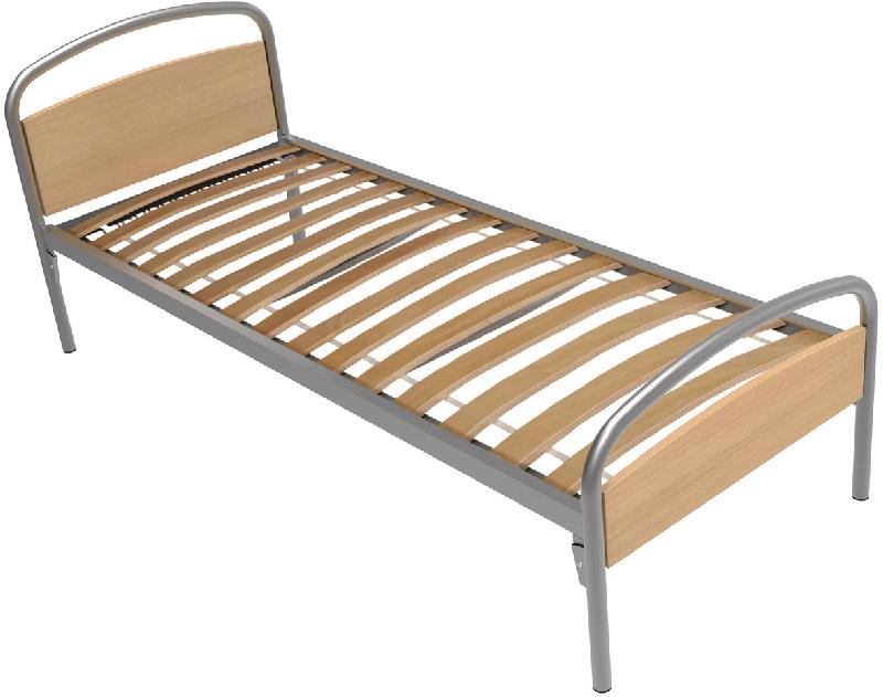 LIT THELIA TÊTE/PIED PANNEAU SOMMIER LATTES BOIS 80X190 ALU/CHÊNE CLAIR - MANUTAN COLLECTIVITÉS