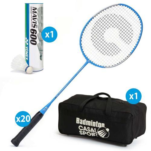 LOT DE 20 RAQUETTES CASAL SPORT EXTREME 720 + 1 SAC + 6 VOLANTS