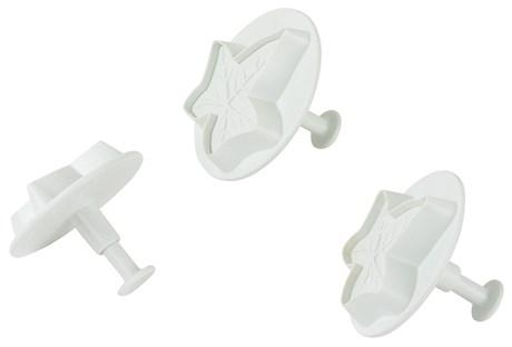 MATFER - DÉCOUPOIR FEUILLE DE LIERRE À POUSSOIR 59 X 91 MM (SET DE 3) - 431020
