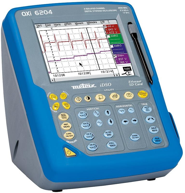 OSCILLOSCOPE NUMÉRIQUE 4 VOIES ISOLÉES, 200MHZ, 2.5GECH/S, 12 BITS, ÉCRAN TACTILE COU - MTXOXI6204