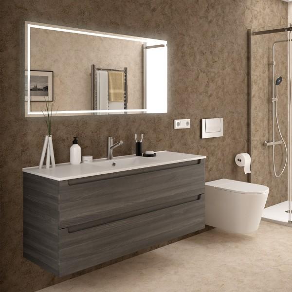MEUBLE DE SALLE DE BAIN MONTERREY 1200 2 TIROIRS MÉTALLIQUES ALSACE 1197 X 540 X 450 MM - SALGAR 23450