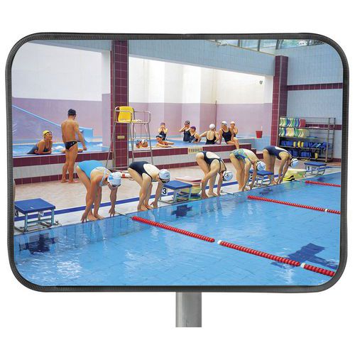 MIROIR DE SURVEILLANCE – 450X600 MM – INOX - KAPTORAMA