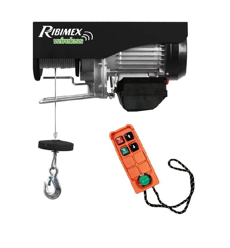 Palan électrique 400/800kg avec télécommande - RIBIMEX - poulie de mouflage et moteur monophasé 230V_0