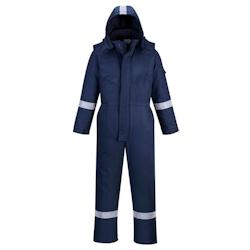 Portwest - Combinaison de travail résistante au feu, antistatique et chaude avec bandes réfléchissantes - Bleu Marine Taille S_0