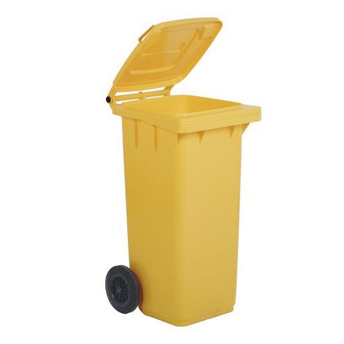 POUBELLE 120L JAUNE FULL COLOR - MANUTAN