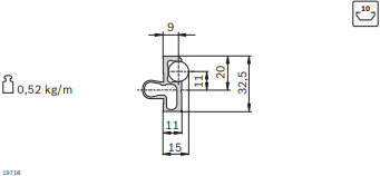 Profilé de serrage lf12c, composant pour guidage à galets_0