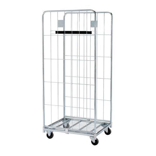 ROLL-CONTENEUR - BASE ACIER ZINGUÉ - FORCE 500 KG