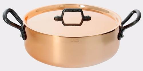 Sautoir avec couvercle Inocuivre de Buyer 20 cm - cuivre et intérieur inox - fonte d'acier_0