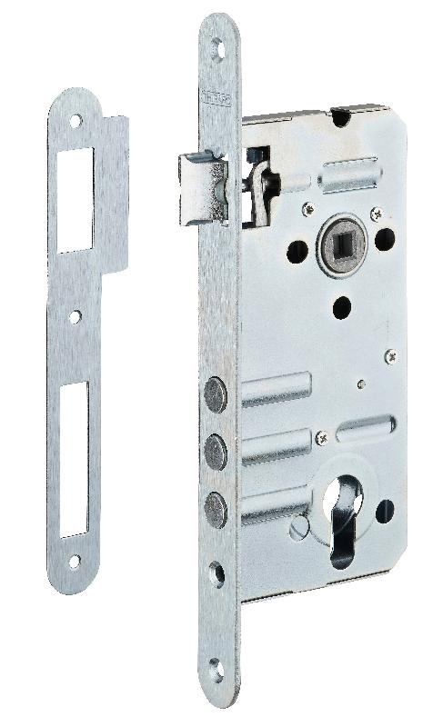 Serrure encastrable pour porte d'entrée à cylindre - THIRARD - acier embouti, pêne zingué, réversible_0