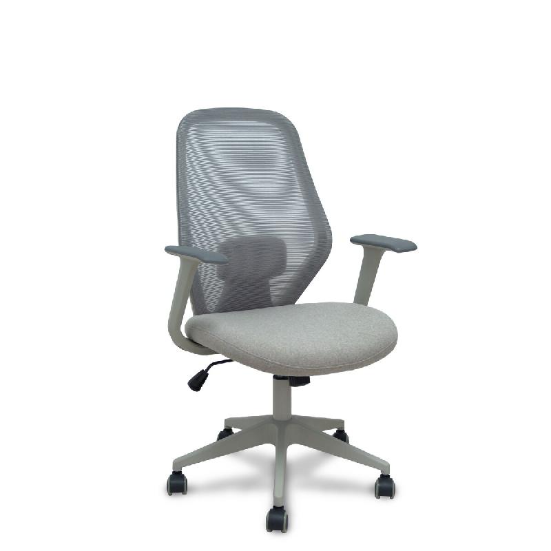 Silla Ergo529 gris respaldo malla gris asiento tela gris base piramidal gris claro ruedas nailon - gris multi-matériau 529BGM220XS7PGRN_0