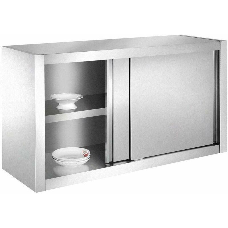 BCELEC SSC160 ARMOIRE DE CUISINE, ARMOIRE MURALE EN INOX 160X40X60CM