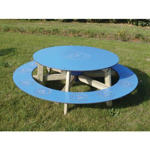 TABLE-BANCS RONDE ENFANTS - MANUTAN EXPERT