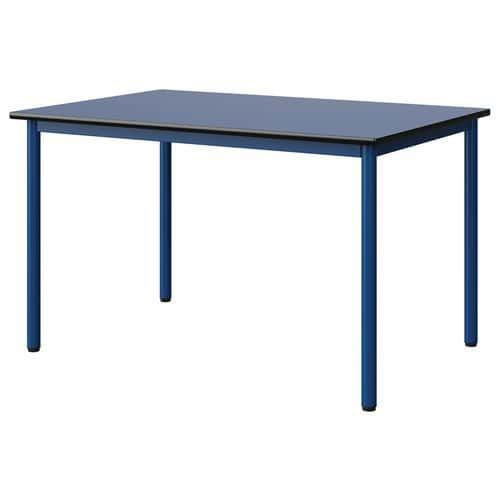 TABLE MALIBU 120X80 T5 4P STR ANTIB BLEU U525/NOIR BLEU 5005