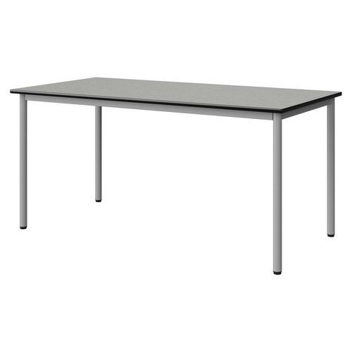 TABLE MALIBU 160X80 T6 4P STRA ISOS GRIS 1400/NOIR GRIS 9006 - MANUTAN EXPERT