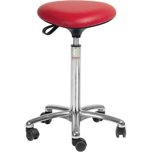 TABOURET TRIA - IMITATION CUIR - HAUT - ROUGE - GLOBAL PROFESSIONAL SEATING