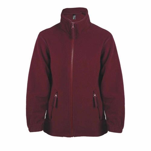 VESTE ENFANT MICROPOLAIRE ZIPPÉE EN POLYESTER BORDEAUX