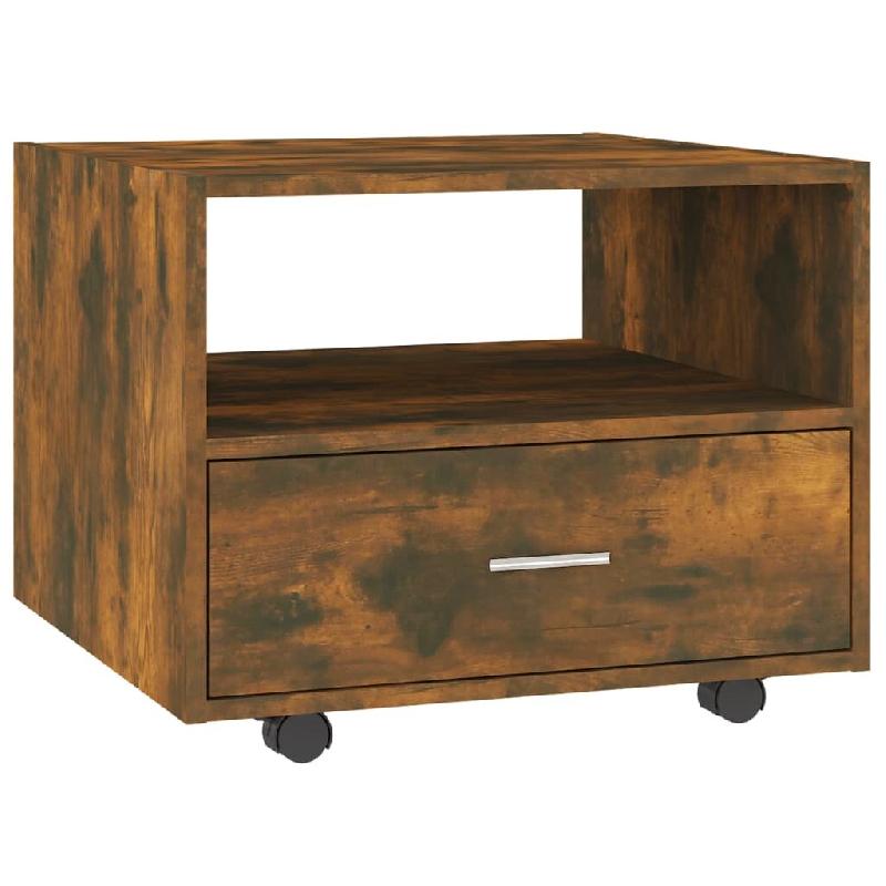 VidaXL Table basse chêne fumé 55x55x40 cm bois d'ingénierie Modèle Sirius Moderne Plus - 816937XL_0