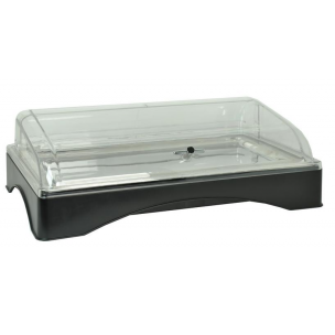 Vitrine réfrigérée buffet GN1/1 - Réfrigération sous 0°C avec couvercle coulissant en polycarbonate_0