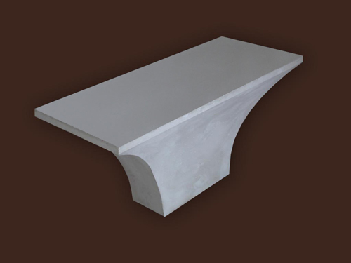 Banc public en béton blanc - modèle Enclume - personnalisable en coloris et longueurs_0
