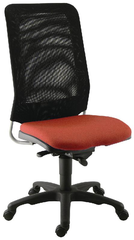 CHAISE DE BUREAU DIAZ CONTACT SYNCHRONE PIÈTEMENT NOIR ASSISE COLORIS CORAIL - MANUTAN COLLECTIVITÉS